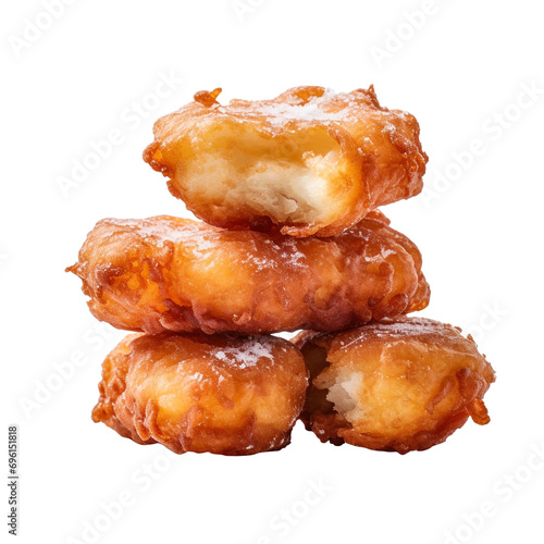 Fritters isolated on transparent background