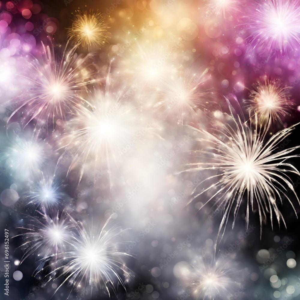 Naklejka premium Abstract backround, happy, gala, party, fireworks - 1