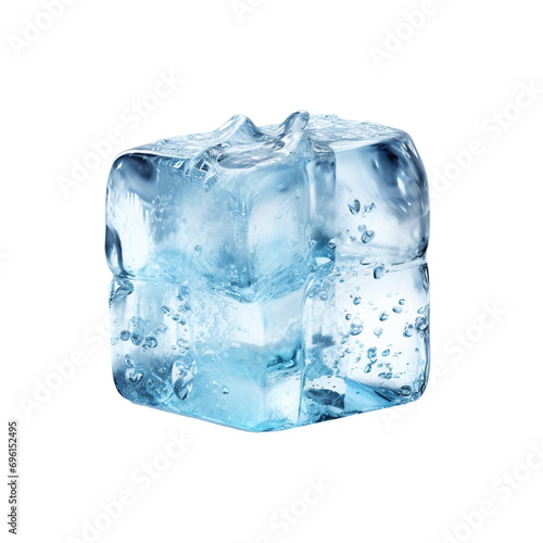 Frozen water isolated on transparent background