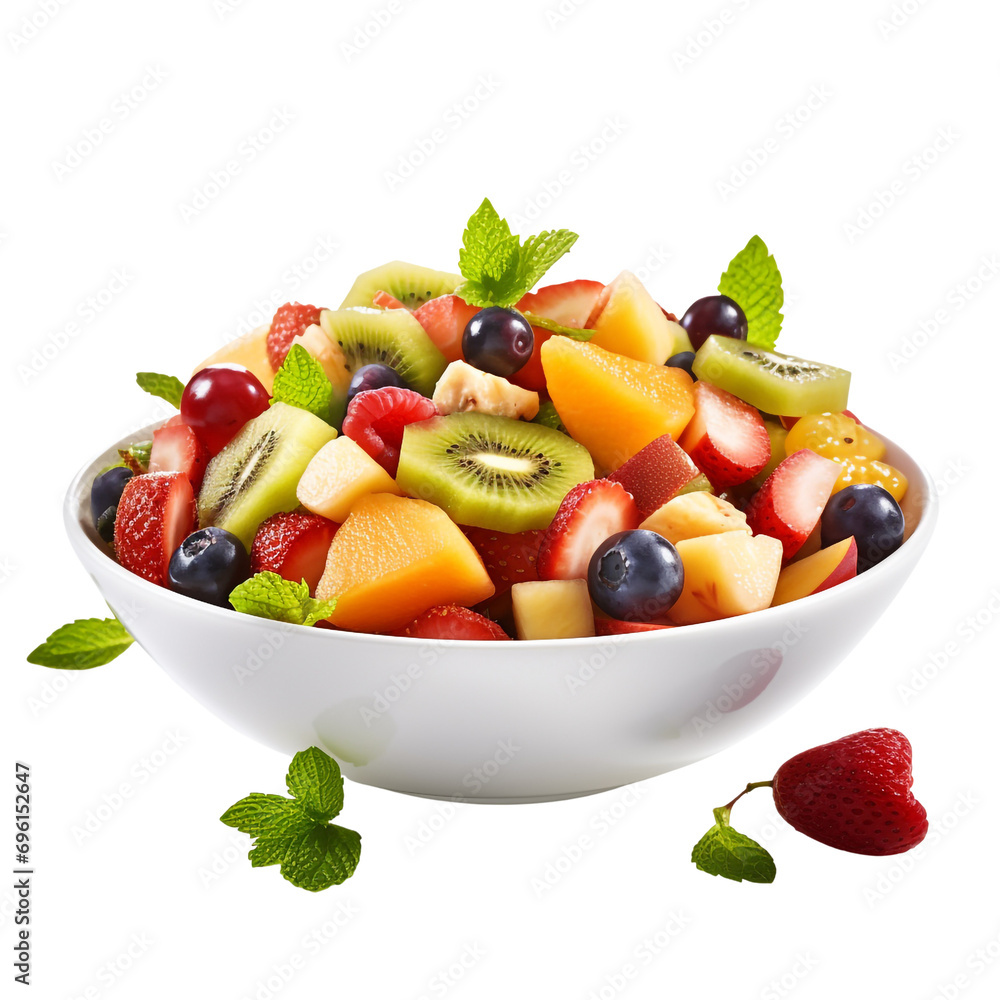 Fruit salad isolated on transparent background Fruit salad isolated on transparent background