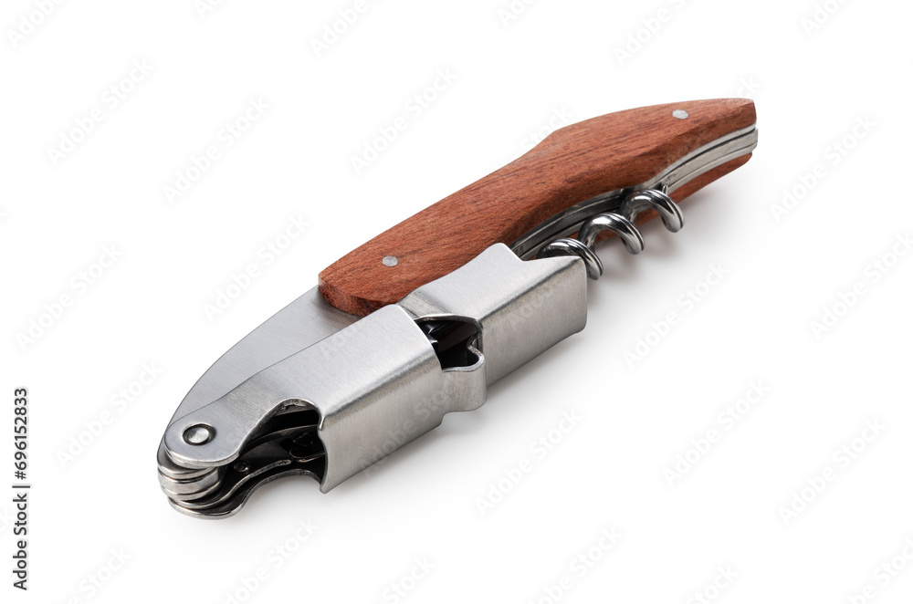 Sommelier knife placed on white background. Sommelier knife placed on white background.