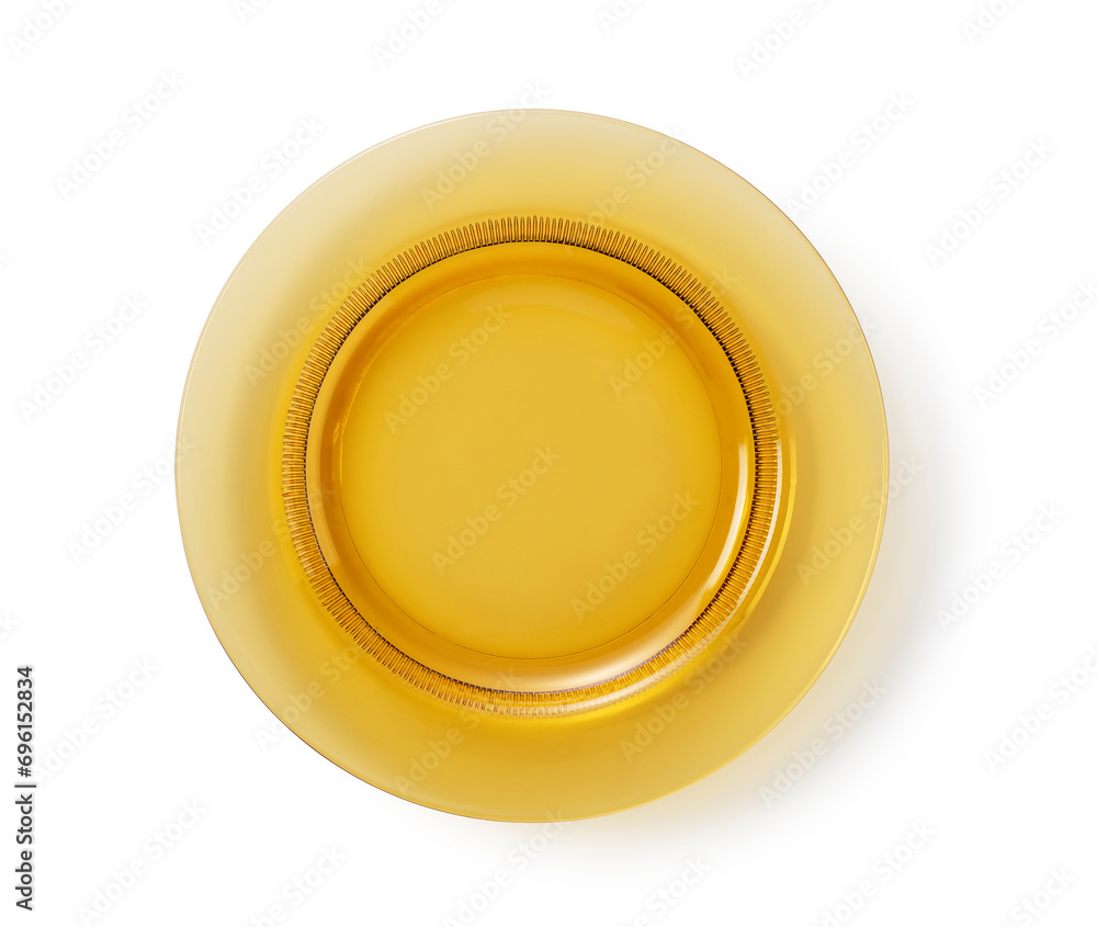 Glass plates placed on a white background. Glass plates placed on a white background.