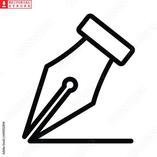 fountain pen icon, writing icon