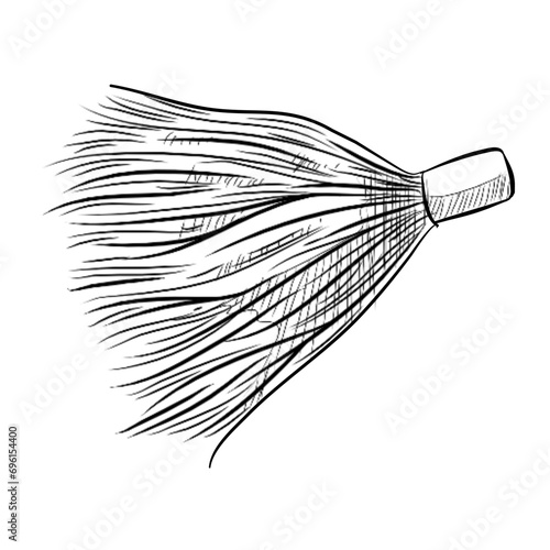 cheerleading pom poms handdrawn illustration