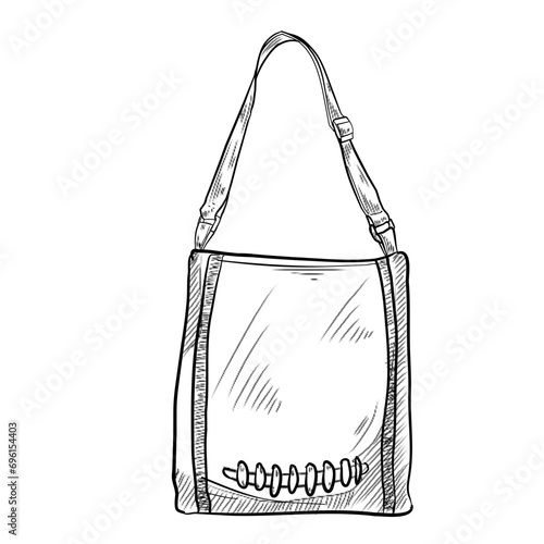 sling bag handdrawn illustration