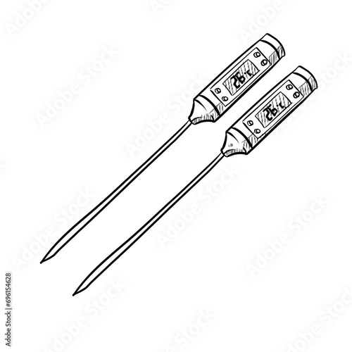thermometer handdrawn illustration