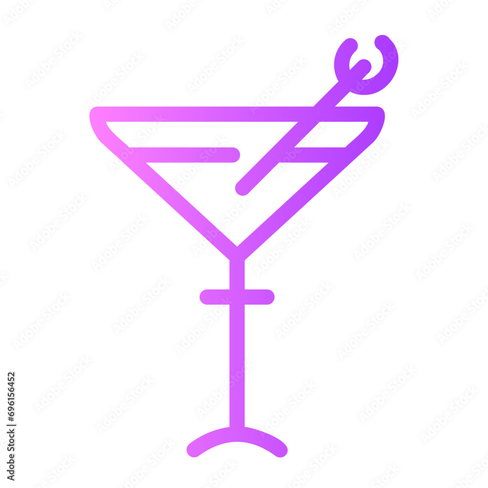 martini Line Gradient Icon martini Line Gradient Icon
