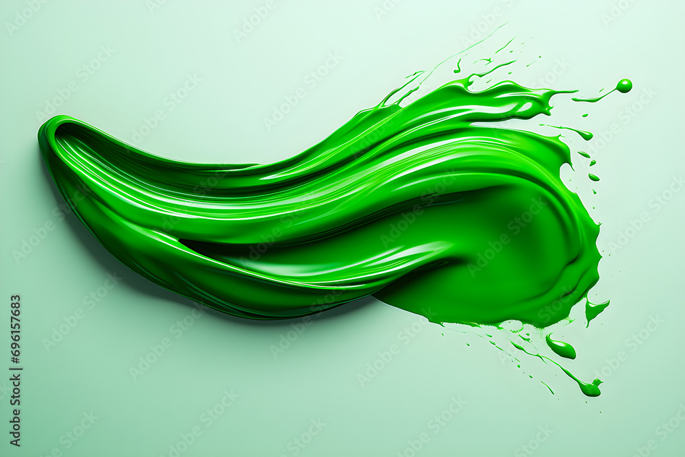 splashes of green paint, soft lines on a light background, 3d illustratioin, generated ai splashes of green paint, soft lines on a light background, 3d illustratioin, generated ai