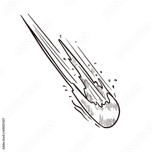 meteor handdrawn illustration