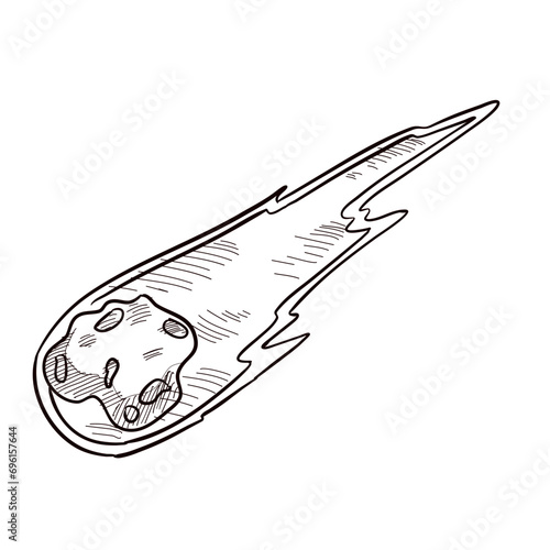 meteor handdrawn illustration