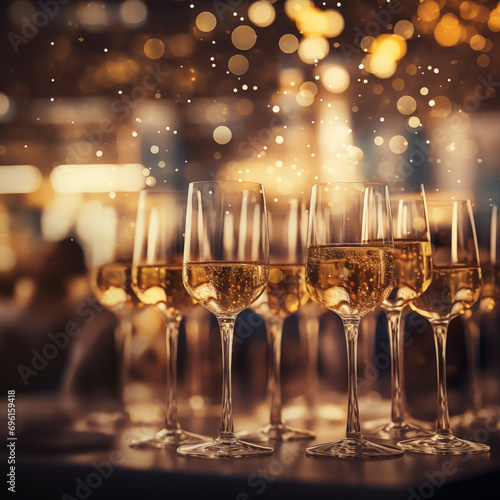 Party Champagne Glasses, New Year Celebration