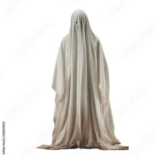 Ghost character for halloween isolated on transparent background