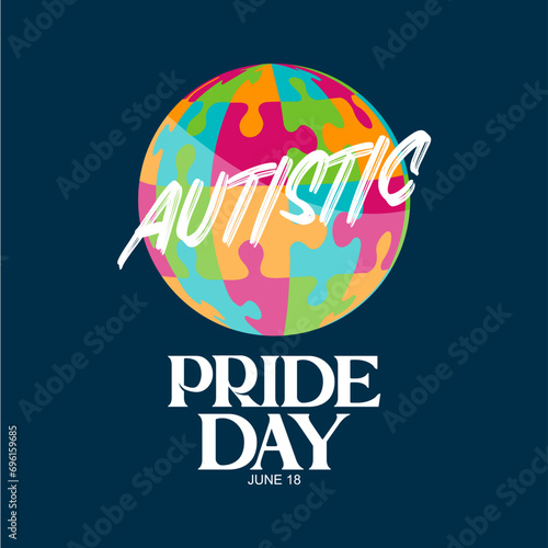 Vector illustration of World Pride Day. Autistic Pride Day.