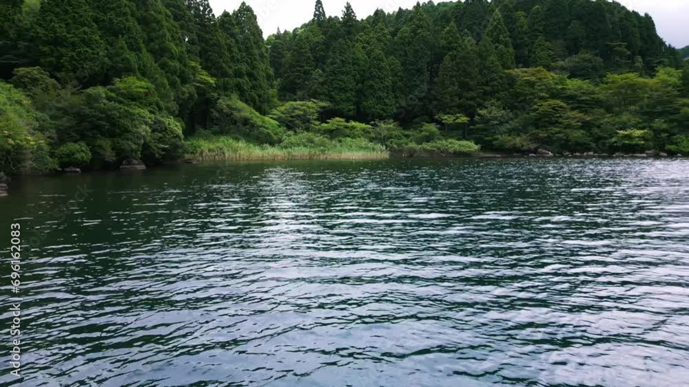 芦ノ湖にて空撮 芦ノ湖にて空撮