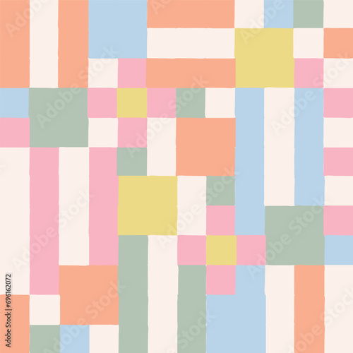 Seamless Repeat Pattern Vector Geometric Stripe Fun Circus Graphic Print Colorful Rainbow Checkerboard Odd