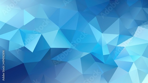 Low poly triangle pattern background, Web profile banner backgrounds, AI Generative © Nijieimu