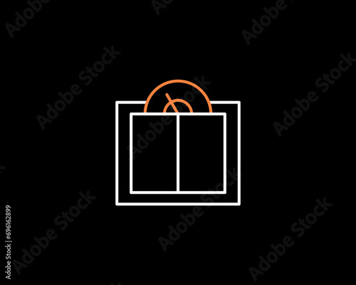 scales for measuring body weight  illustration in dark style. Flat vector illustration.