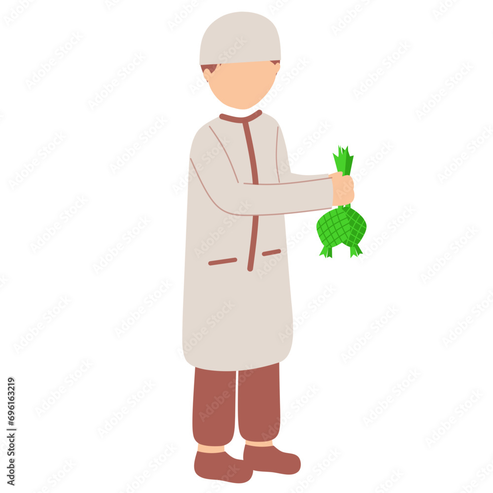 Muslim Faceless Illustration, Islamic Eid Activities Muslim Faceless Illustration, Islamic Eid Activities