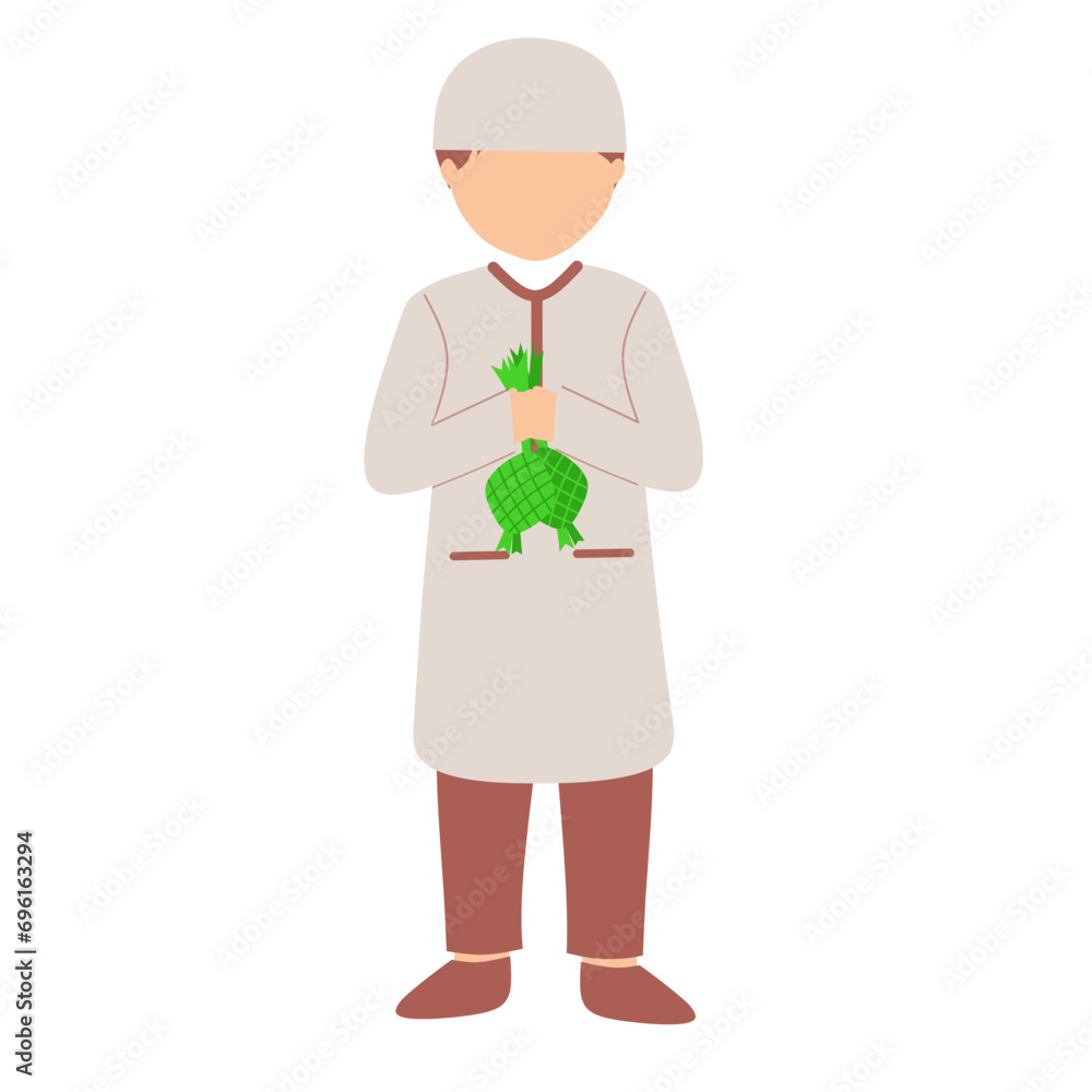 Muslim Faceless Illustration, Islamic Eid Activities Muslim Faceless Illustration, Islamic Eid Activities