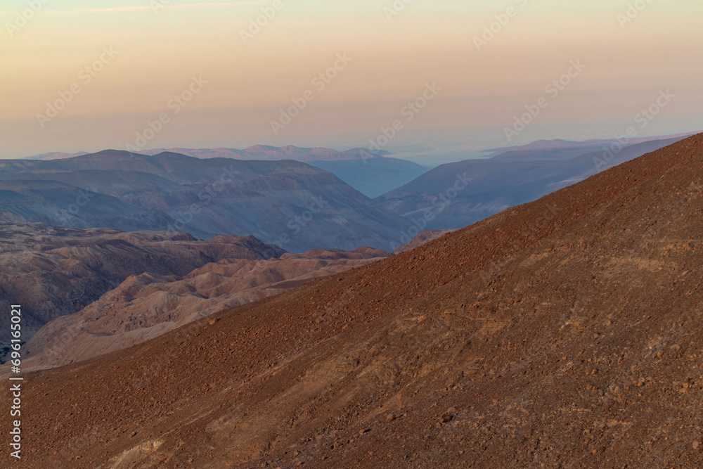 geological desert landscape in Arica and Parinacota