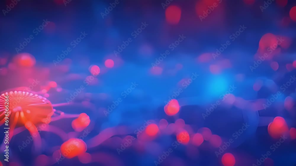 An abstract representation of neural pathways and circuits merge with ...