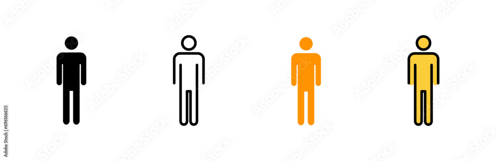 Man icon set vector. male sign and symbol. human symbol Man icon set vector. male sign and symbol. human symbol