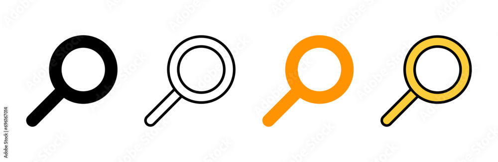 Search icon set vector. search magnifying glass sign and symbol Search icon set vector. search magnifying glass sign and symbol