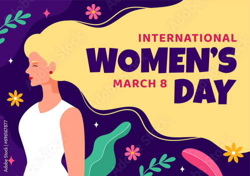 International Women's Day Vector Illustration on March 8 to Celebrate the Achievements and Freedom of Women in Flat Cartoon Background Design