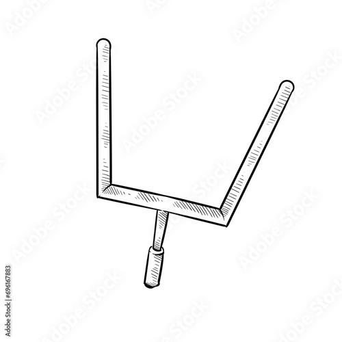 american football goal handdrawn illustration