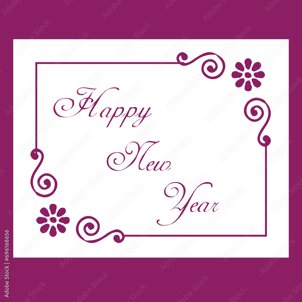 Happy new year greeting card
