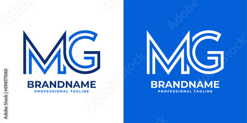 Letter MG Line Monogram Logo, suitable for business with MG or GM initials.