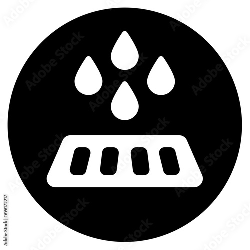 drainage glyph icon