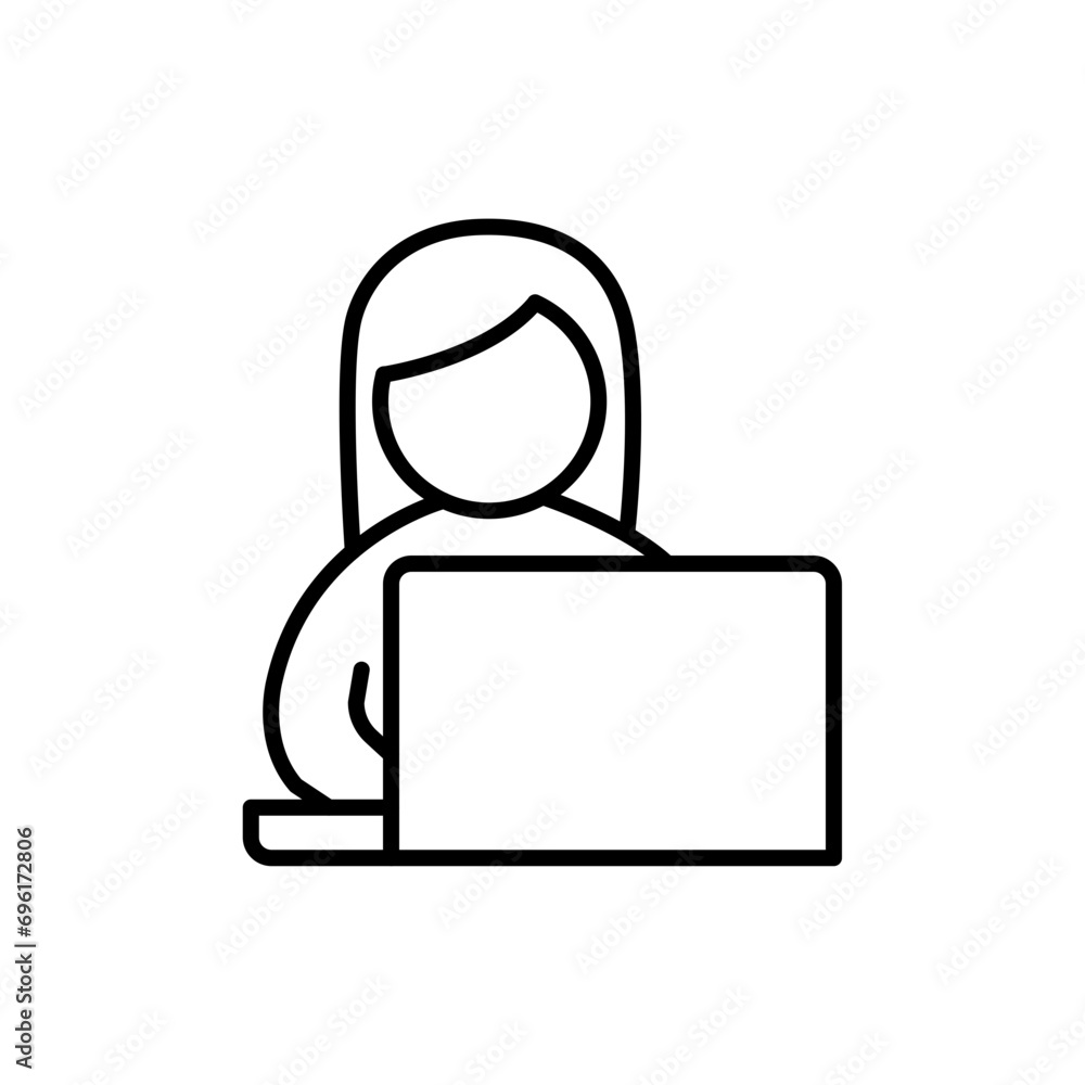 Accountant outline icons, minimalist vector illustration ,simple transparent graphic element .Isolated on white background Accountant outline icons, minimalist vector illustration ,simple transparent graphic element .Isolated on white background