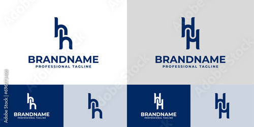Letter HH Monogram Logo Set, sutable for business with HH intials.