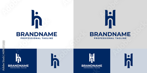 Letter HI Monogram Logo Set, sutable for business with HI or IH intials.