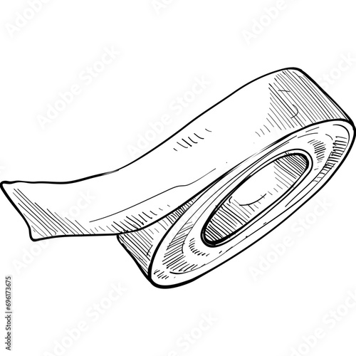 adhesive tape handdrawn illustration