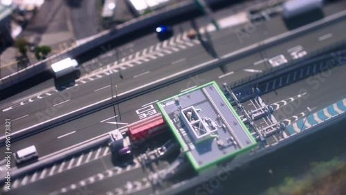 高速道路ETC、ジオラマ風