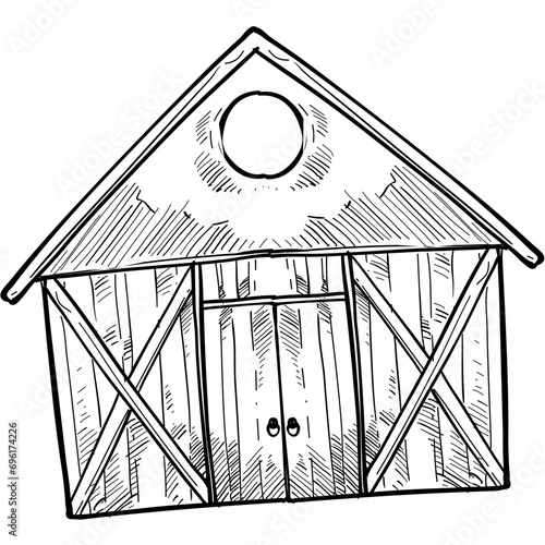 farmhouse handdrawn illustration