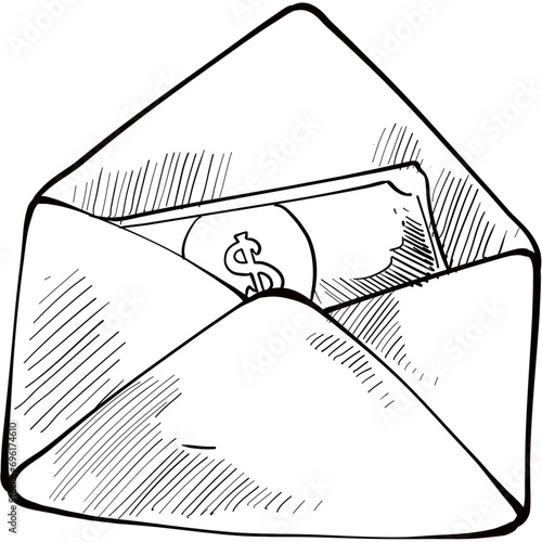 bribe handdrawn illustration