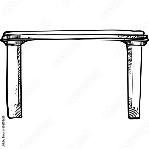 interrogation table handdrawn illustration