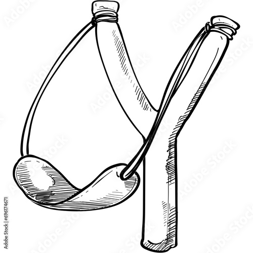 slingshot handdrawn illustration photo
