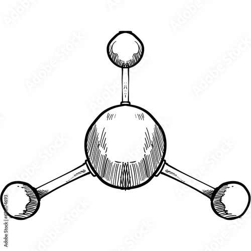 molecules handdrawn illustration
