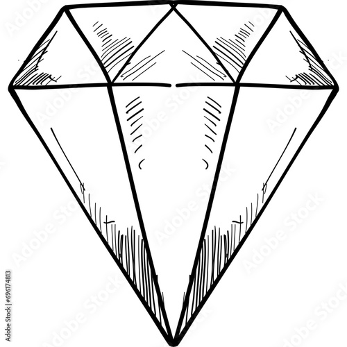 diamond handdrawn illustration