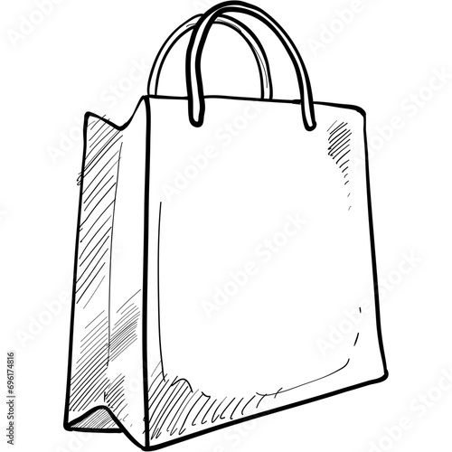 paper bags handdrawn illustration