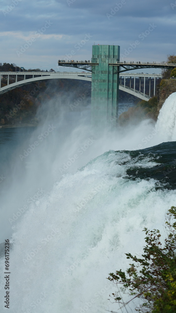 The beautiful Niagara waterfall landscape in autumn The beautiful Niagara waterfall landscape in autumn