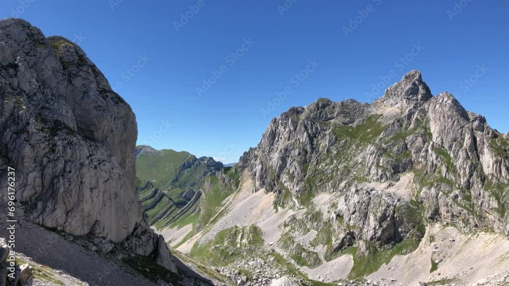 Panorama of the Durmitor Mountains and the peak of Bobotov Kuk Panorama of the Durmitor Mountains and the peak of Bobotov Kuk