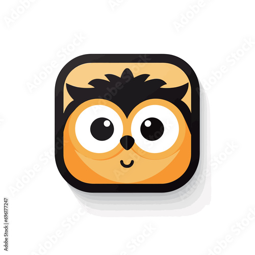Owl head icon. Vector illustration isolated on white background © 酸 杨