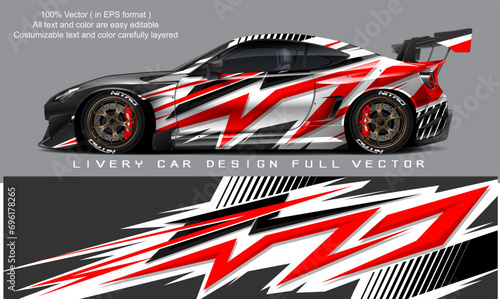 car livery graphic vector. abstract grunge background design for vehicle vinyl wrap and car branding