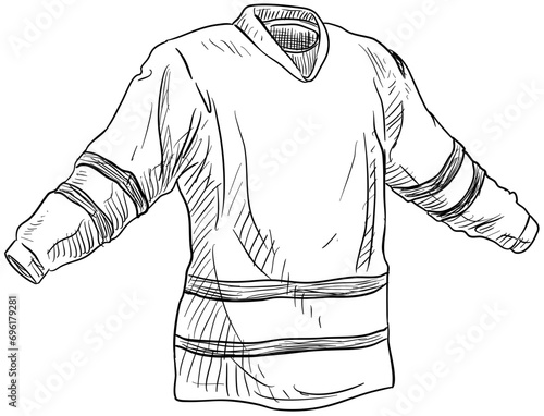 hockey uniform handdrawn illustration