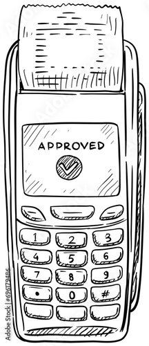 credit card payment handdrawn illustration